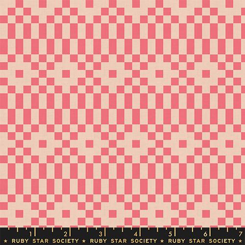 PRE-ORDER LoFi Linens  // Bitmapped - Neon Coral // Rashida Coleman-Hale