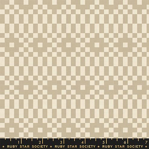 PRE-ORDER LoFi Linens  // Bitmapped - Khaki // Rashida Coleman-Hale