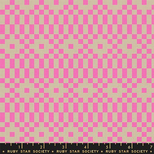 PRE-ORDER LoFi Linens  // Bitmapped - Neon Pink // Rashida Coleman-Hale