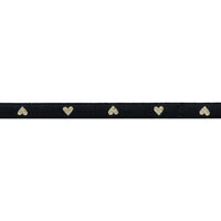 3/8" Hearts in Black/Gold // Melody Miller