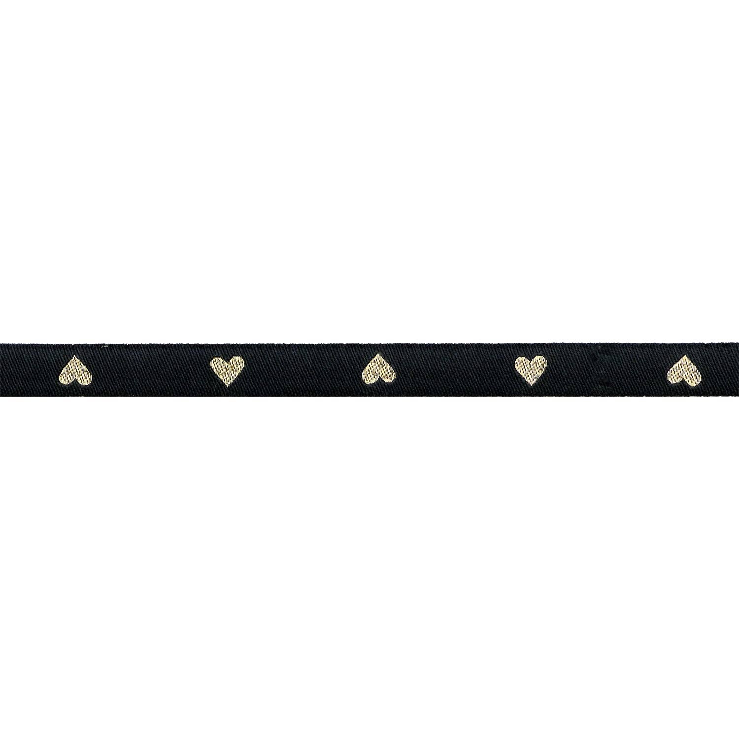 3/8" Hearts in Black/Gold // Melody Miller