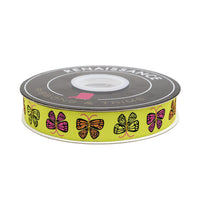 7/8" Ooh Lucky Lucky - Butterfly in Citron Ribbon // Alexia Abegg // Renaissance Ribbons