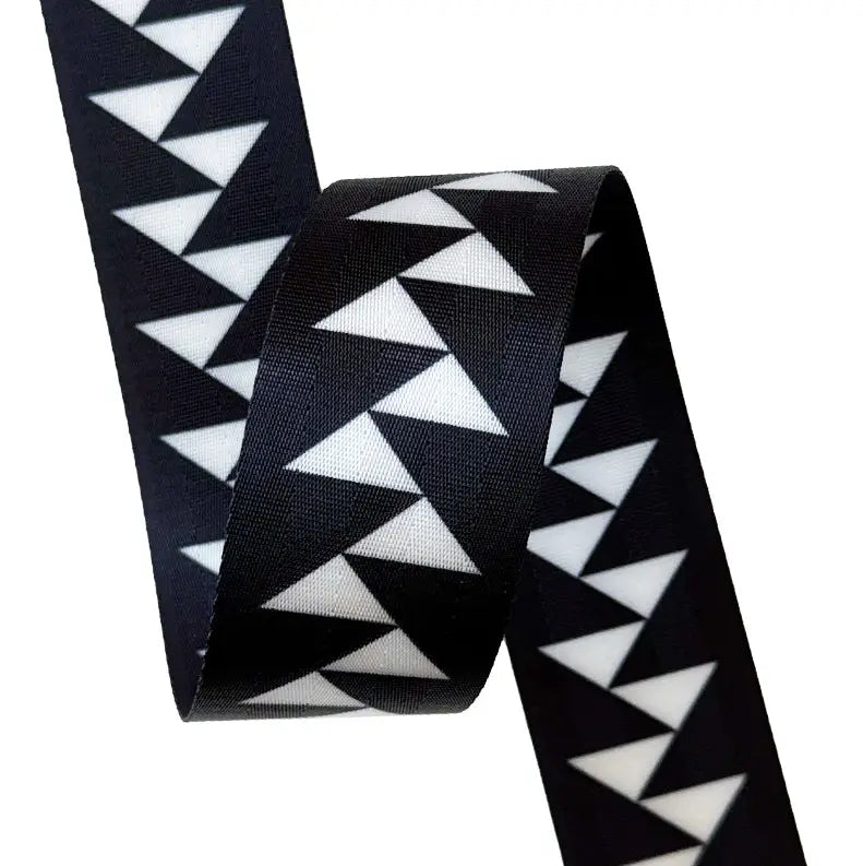 Black & White Flying Geese - 2" Webbing // Sassafras Lane