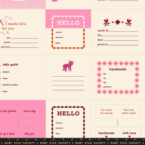 PRE-ORDER PANEL 1-800 Calico // Thanks I Made This Panel - Pink // Alexia Abegg
