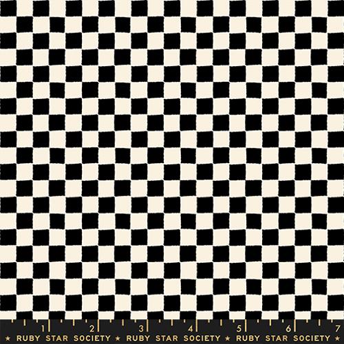 PRE-ORDER 1-800 Calico // Block Print Checks - Black // Alexia Abegg