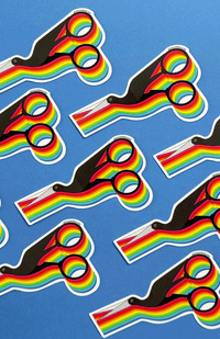 Stork Scissors Sticker