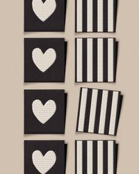 White Heart and Stripe Square Labels // Matchy Matchy Sewing Club