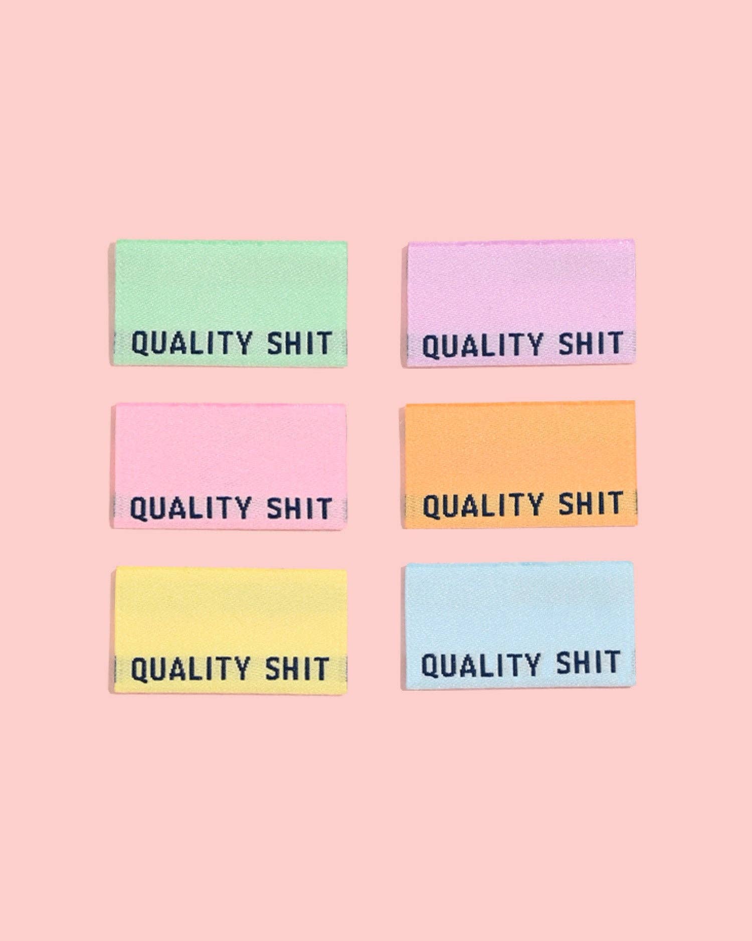 Quality Shit Woven Labels (Pastel) // Kylie + the Machine