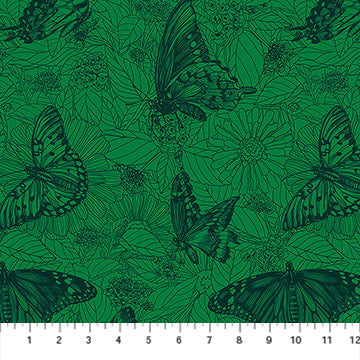 Indelible Ink // Winging It - Jade // Anna Maria Textiles