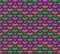 Perennial Borders // Echinacea Rhythm - Forest  // Anna Maria Textiles