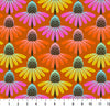 Perennial Borders // Echinacea Rhythm - Fire  // Anna Maria Textiles
