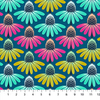 Perennial Borders // Echinacea Rhythm - Parade // Anna Maria Textiles