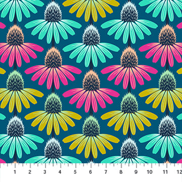Perennial Borders // Echinacea Rhythm - Parade // Anna Maria Textiles