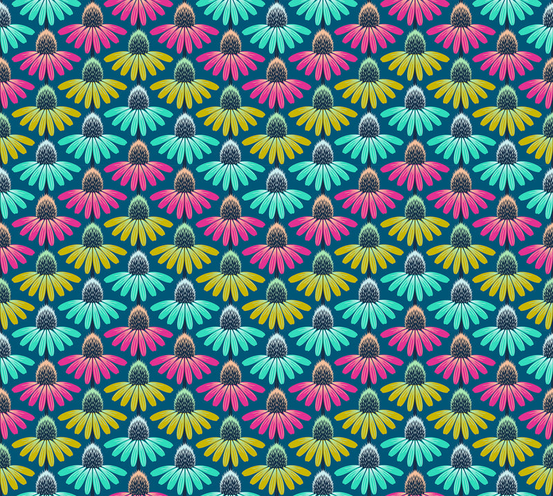 Perennial Borders // Echinacea Rhythm - Parade // Anna Maria Textiles