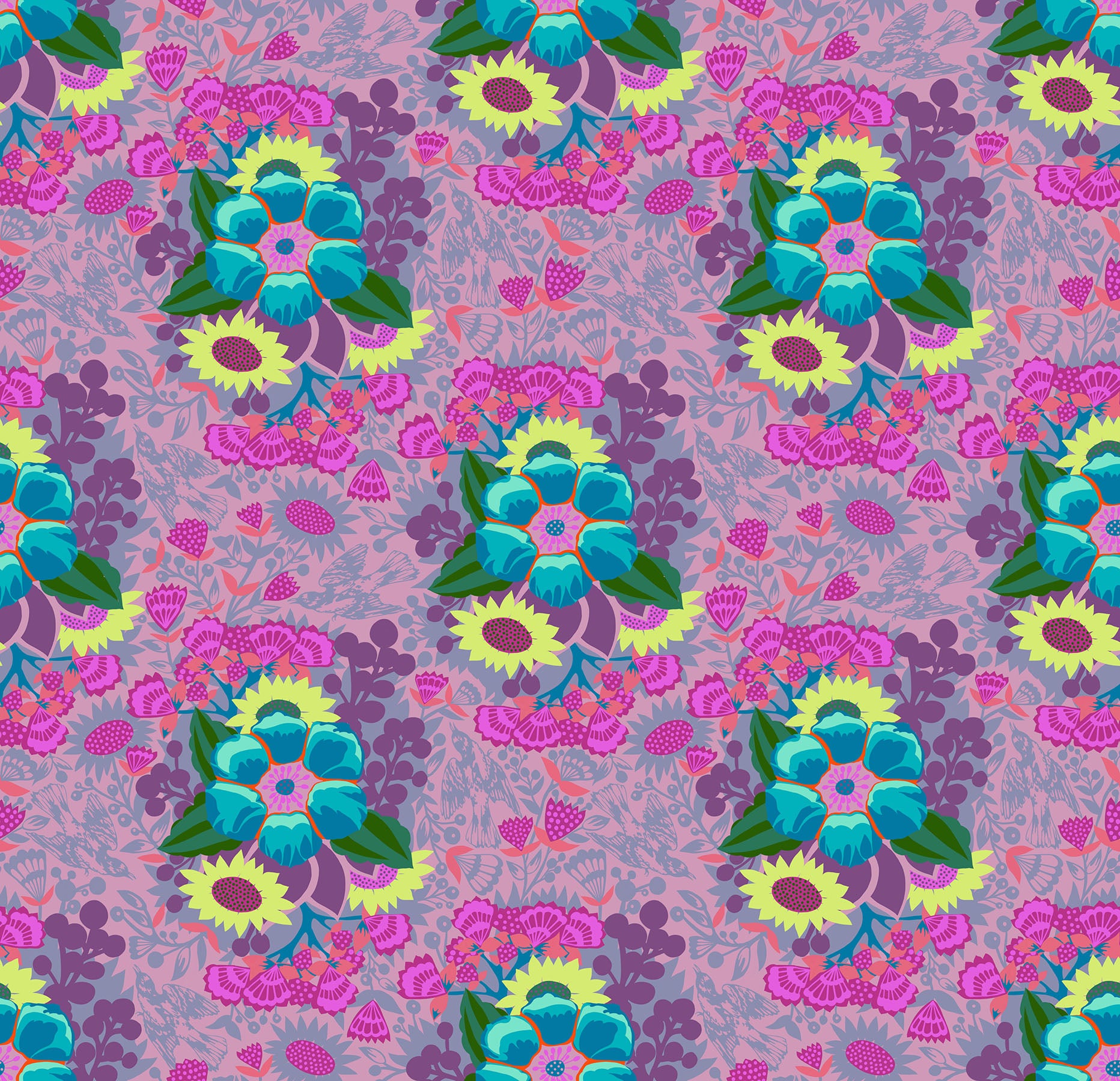 PRE-ORDER Overdressed // Centerpiece - Grape // Anna Maria Textiles