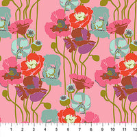 PRE-ORDER Overdressed // Pouring Poppies - Haze // Anna Maria Textiles