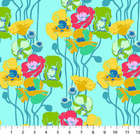 PRE-ORDER Overdressed // Pouring Poppies - Clear // Anna Maria Textiles