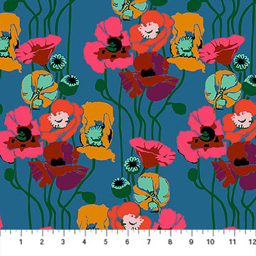 PRE-ORDER Overdressed // Pouring Poppies - Paint // Anna Maria Textiles