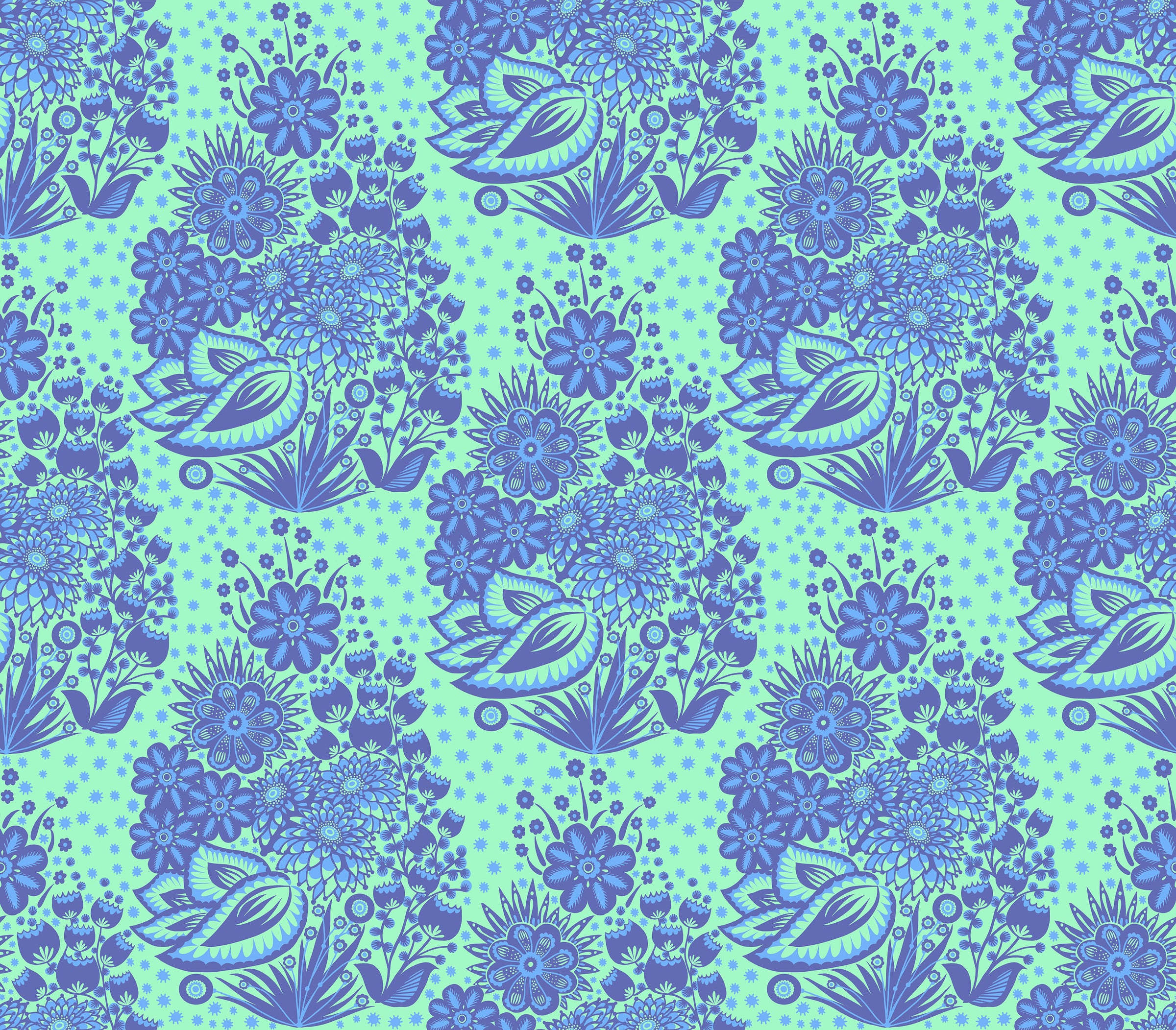 PRE-ORDER Overdressed // Totem - Blue // Anna Maria Textiles