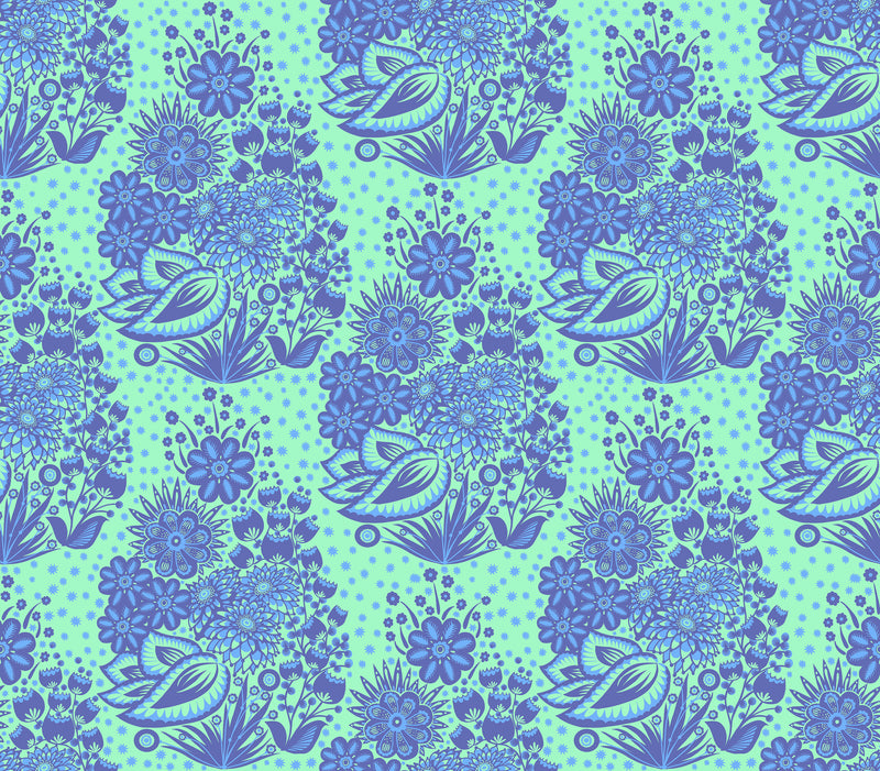 PRE-ORDER Overdressed // Totem - Blue // Anna Maria Textiles