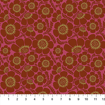 PRE-ORDER Clean Cut // Prickly - Rum // Anna Maria Textiles