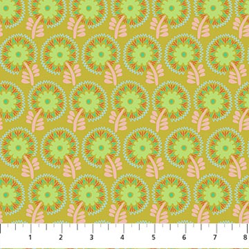 PRE-ORDER Sunseekers // Dancers - Lime // Anna Maria Textiles