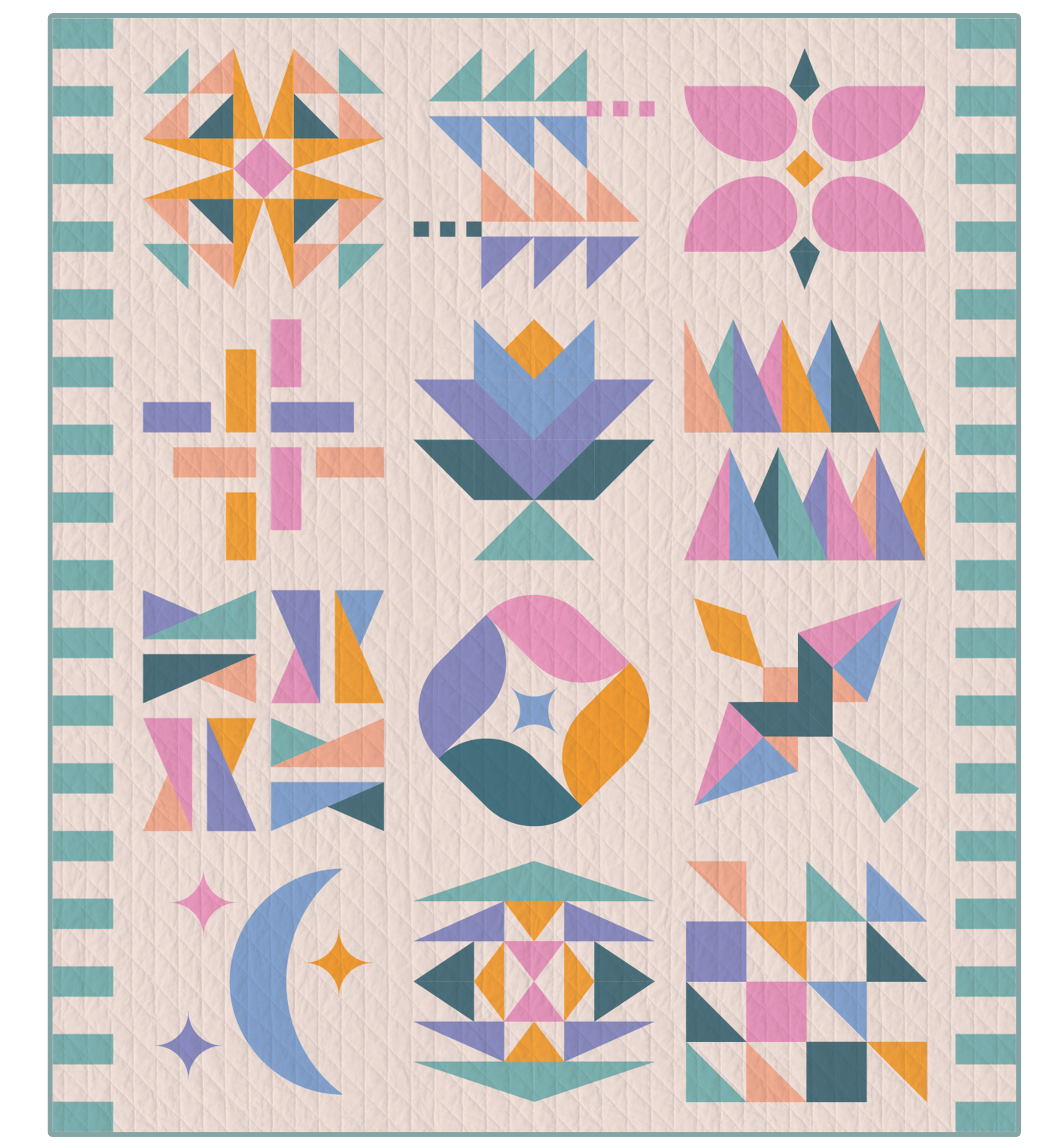 Hand + Soul 2026 Block of the Month Sunset Fjord Kit