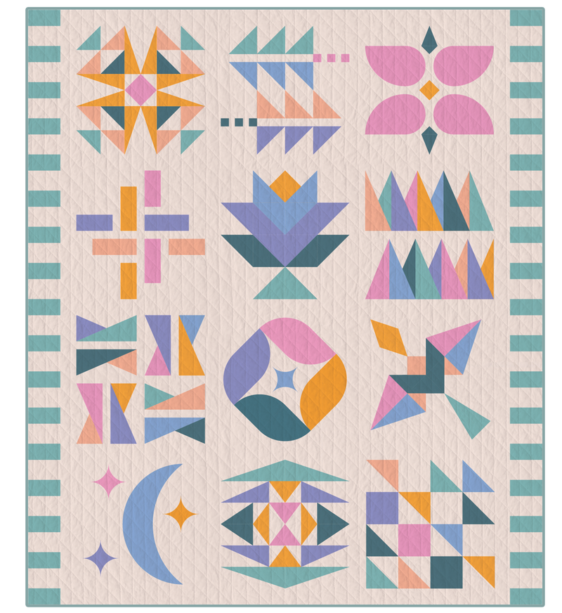 Hand + Soul 2026 Block of the Month Sunset Fjord Kit
