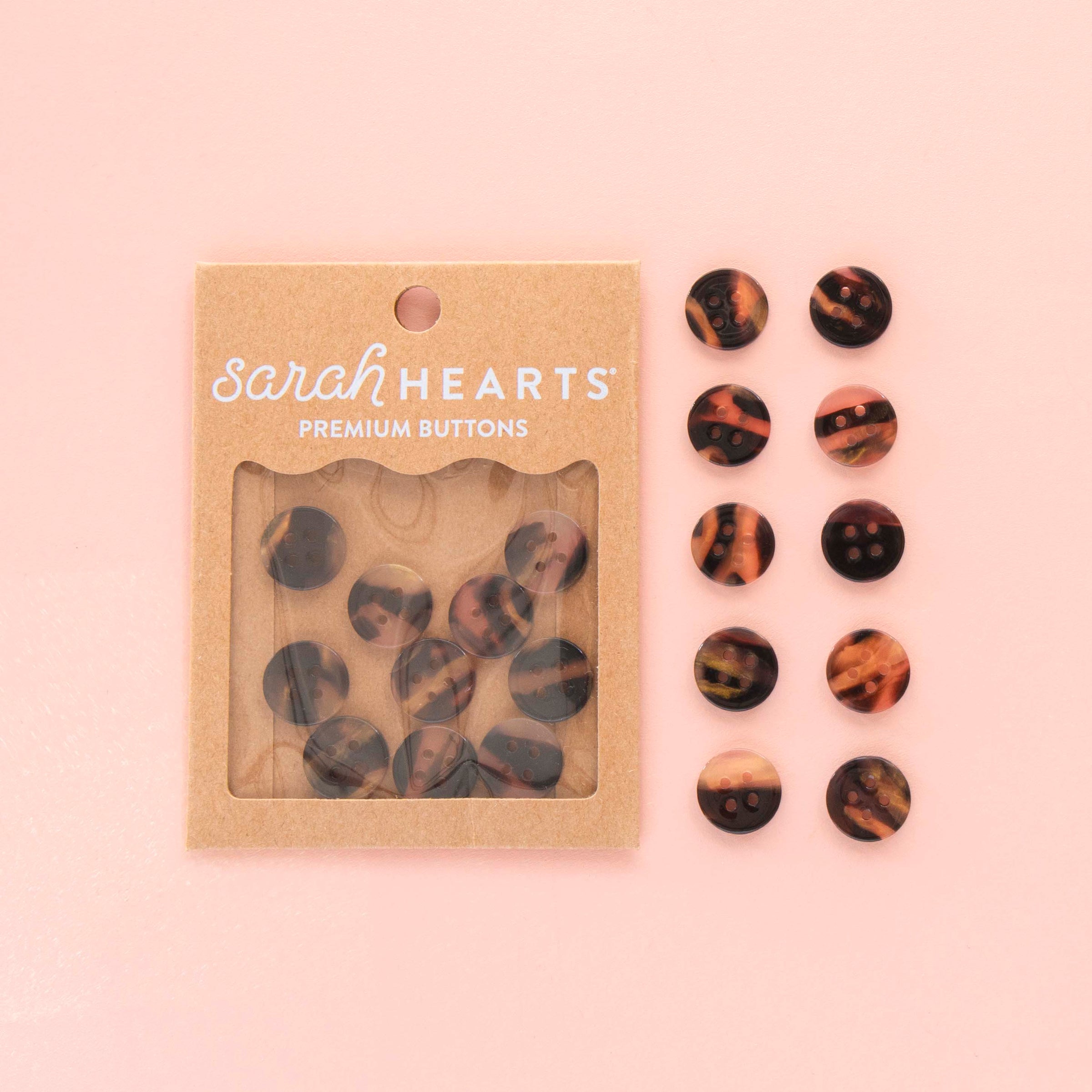 Tortoise Shell Small 5/8" Buttons by Sarah Hearts