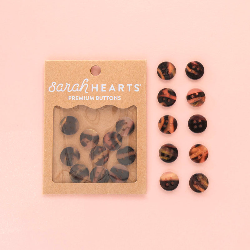 Tortoise Shell Small 5/8" Buttons by Sarah Hearts