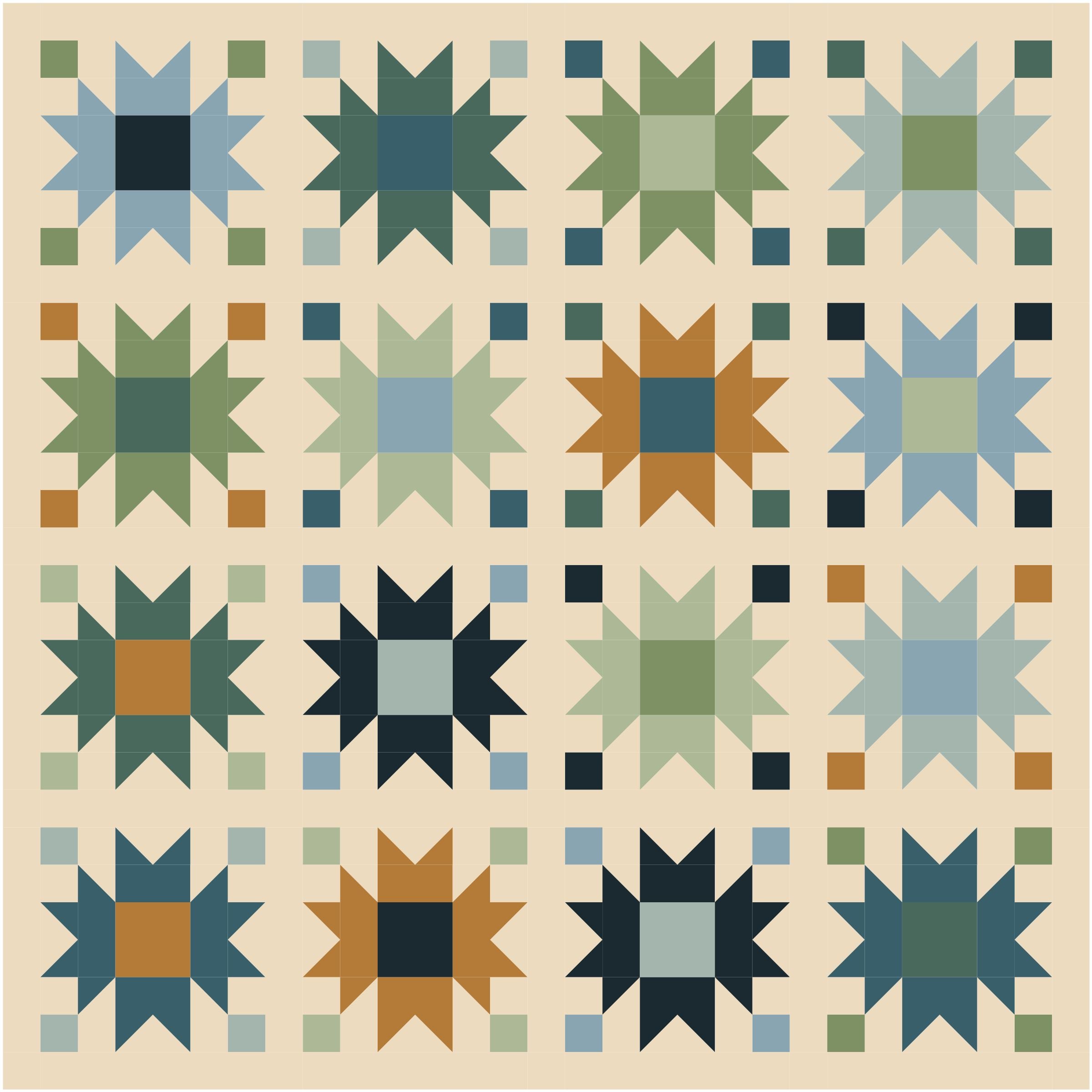Bee Balm Cool Quilt Kit // Quilt Cakes