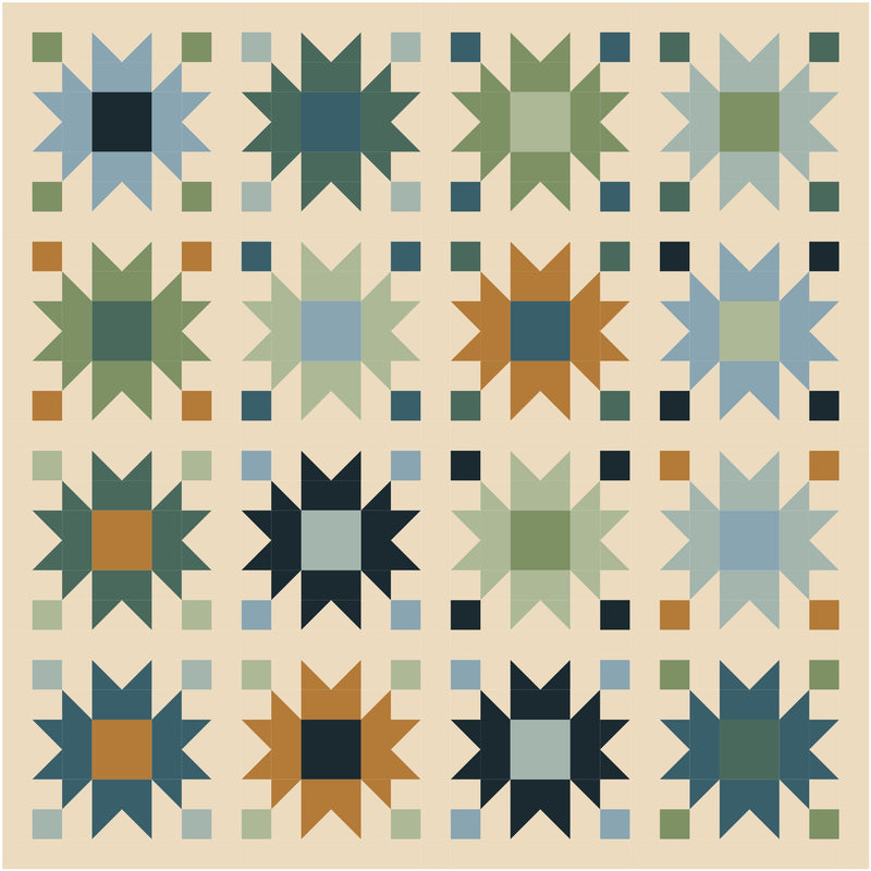 Bee Balm Cool Quilt Kit // Quilt Cakes