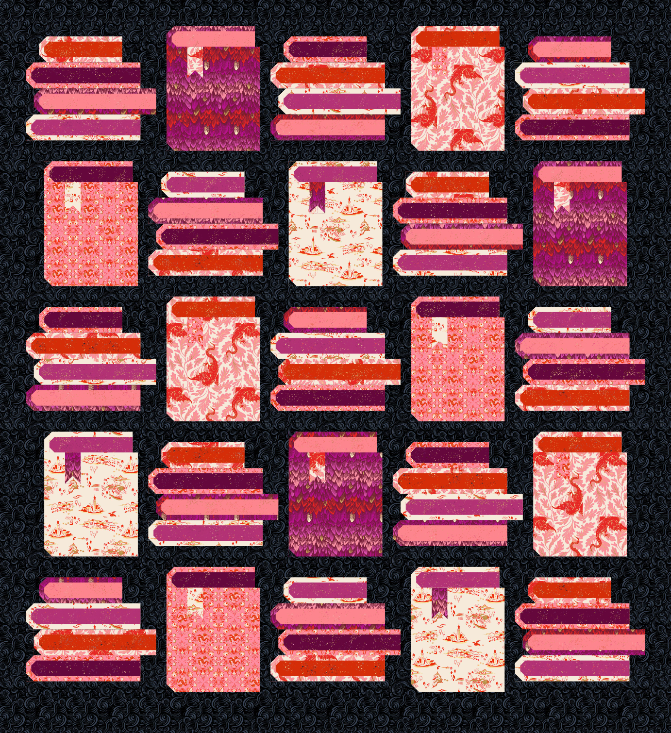 Book Nook Fireglow Quilt Kit // Pen + Paper Patterns