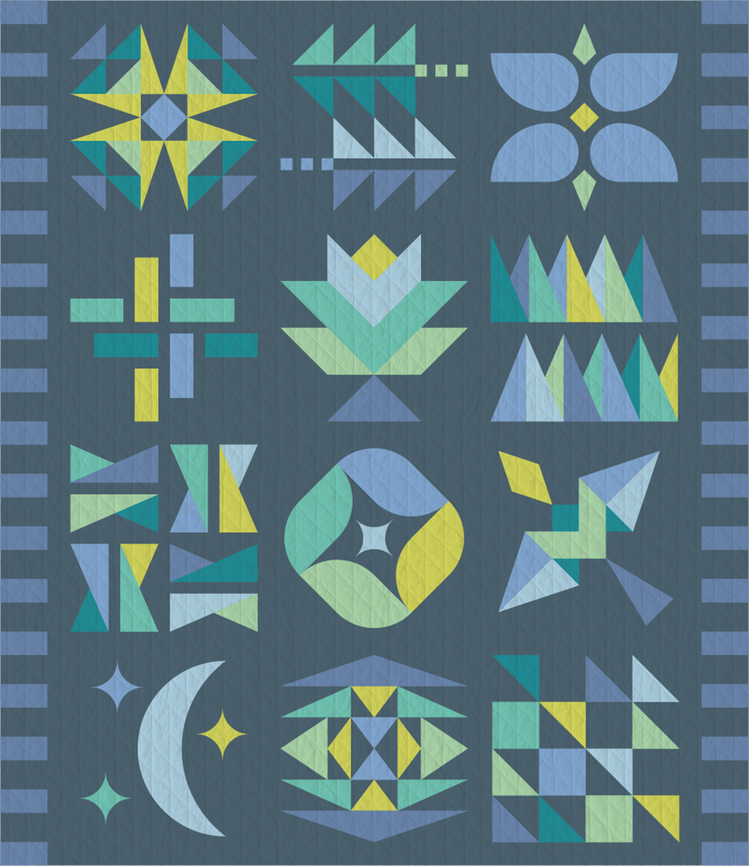 Hand + Soul 2026 Block of the Month Glowing Ocean Kit
