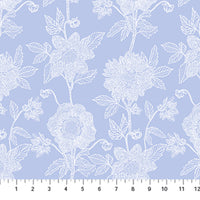 Silhouette // Stitched Dahlia - Cornflower // Anna Maria Textiles