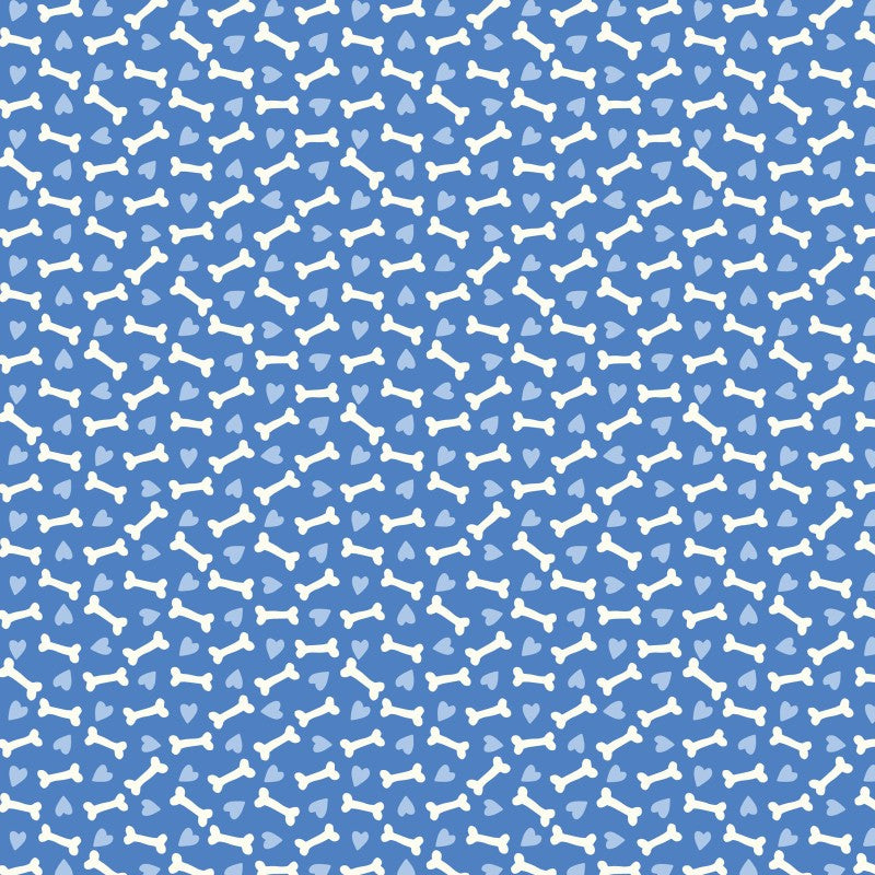 PRE-ORDER Playful Dogs // Hearts & Bones - Blue // Aidi Riera