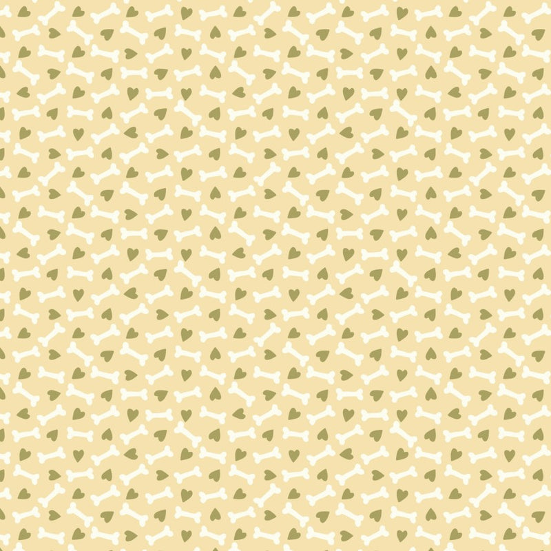 PRE-ORDER Playful Dogs // Hearts & Bones - Yellow// Aidi Riera