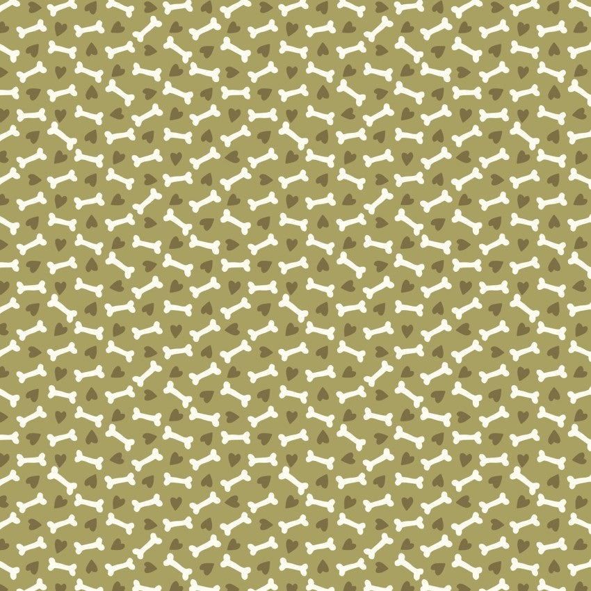 PRE-ORDER Playful Dogs // Hearts & Bones - Green // Aidi Riera
