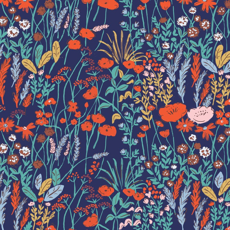 PRE-ORDER House Mouse // Meadow - Navy // Louise Cunningham
