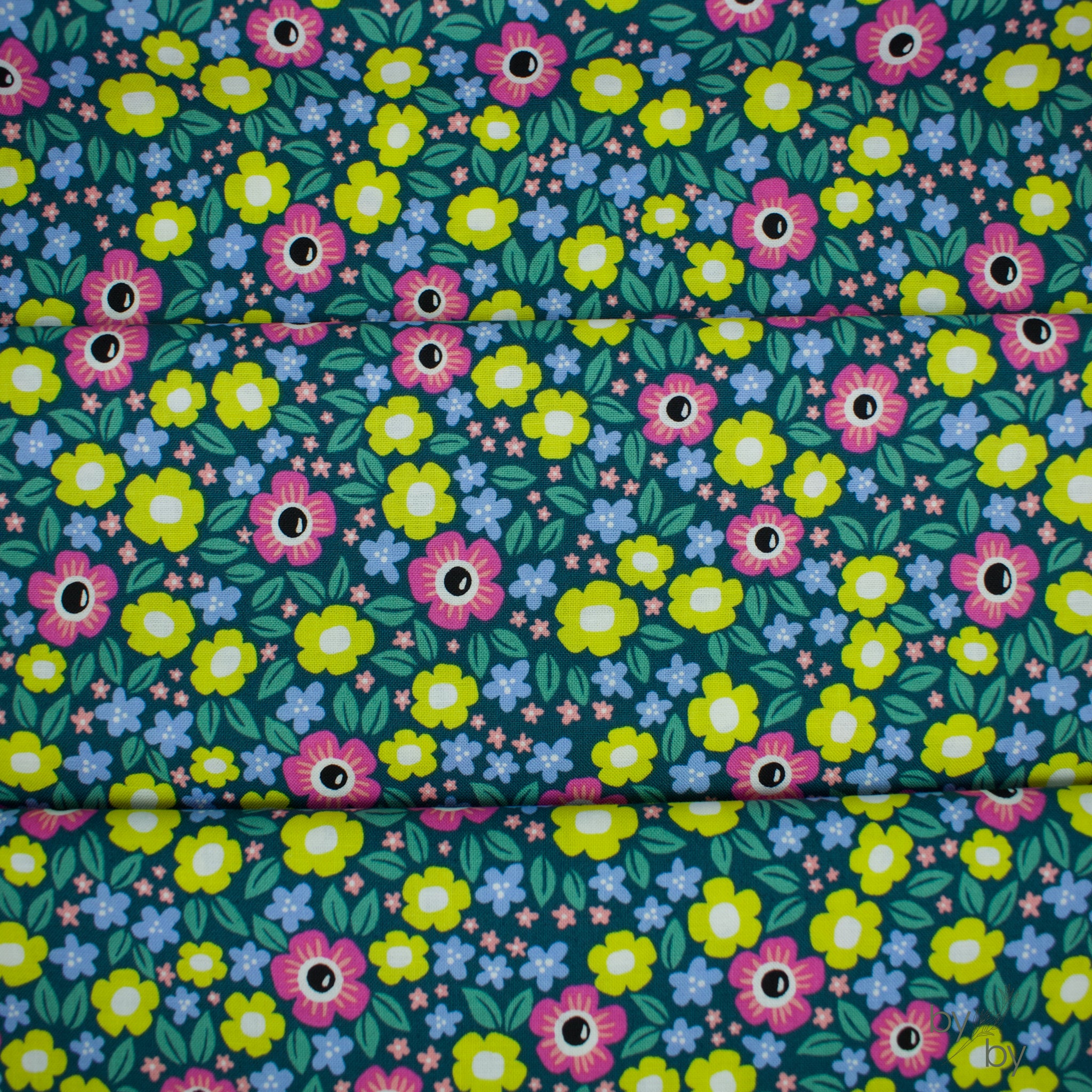 Ghostly Garden // Floral Fright - Teal // KP Creates