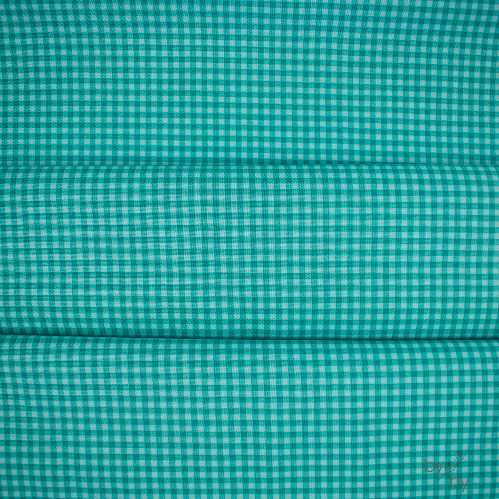 Ghostly Garden // Bitty Gingham - Aqua // KP Creates