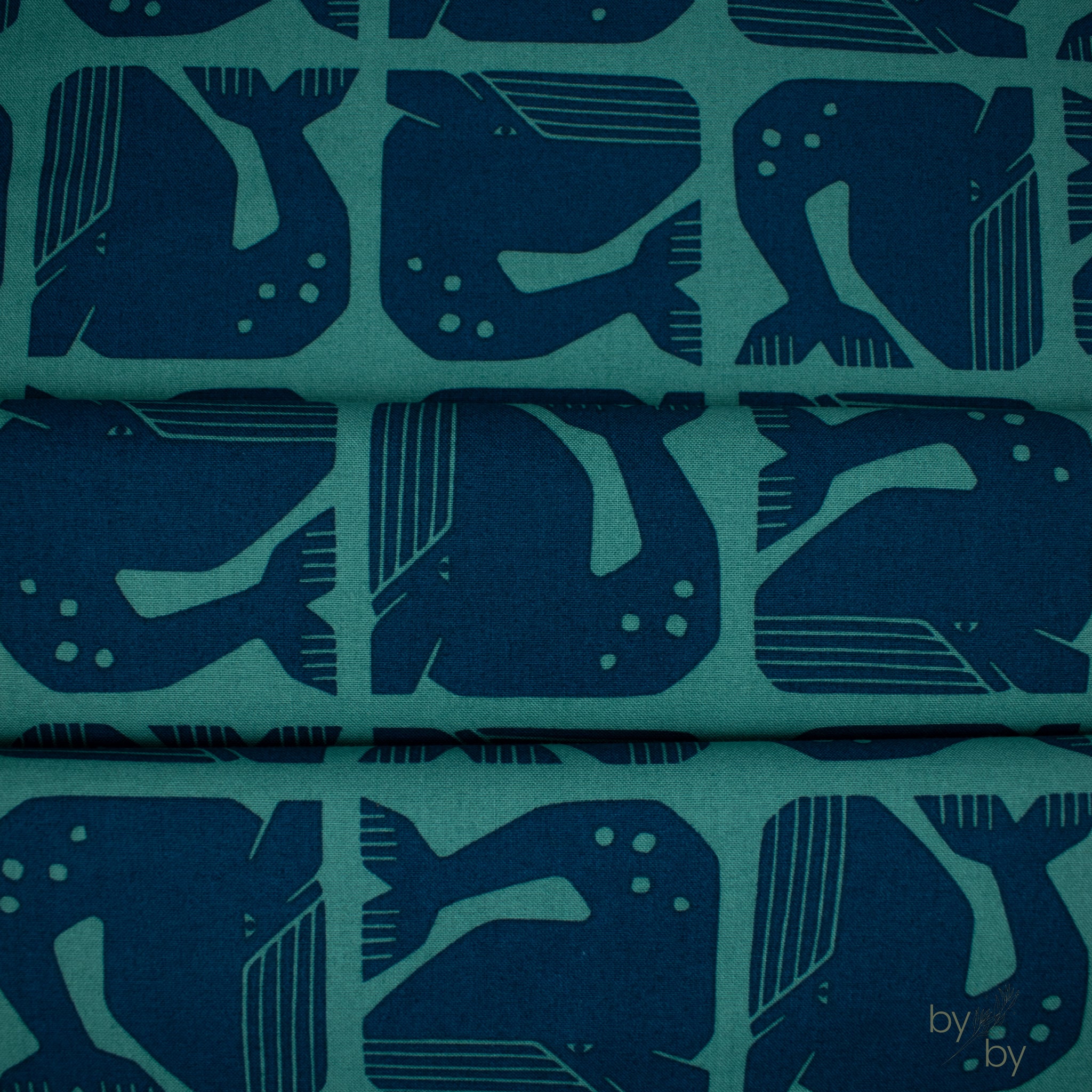 By the Seaside II // Grumpy Whale - Navy // Loes van Oosten