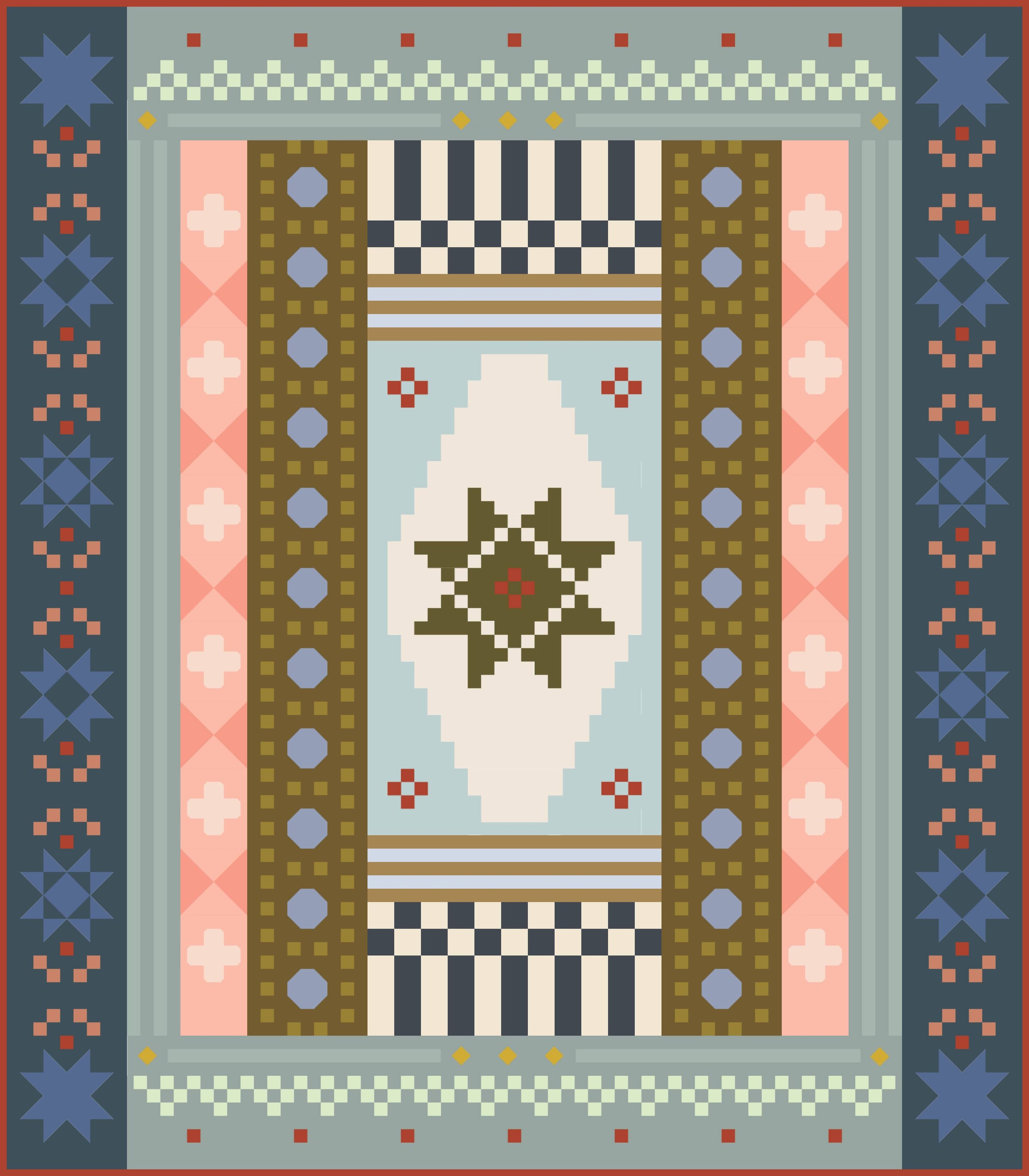 Homespun Collective 2026 Block of the Month Cover Kit // Lo and Behold Stitchery