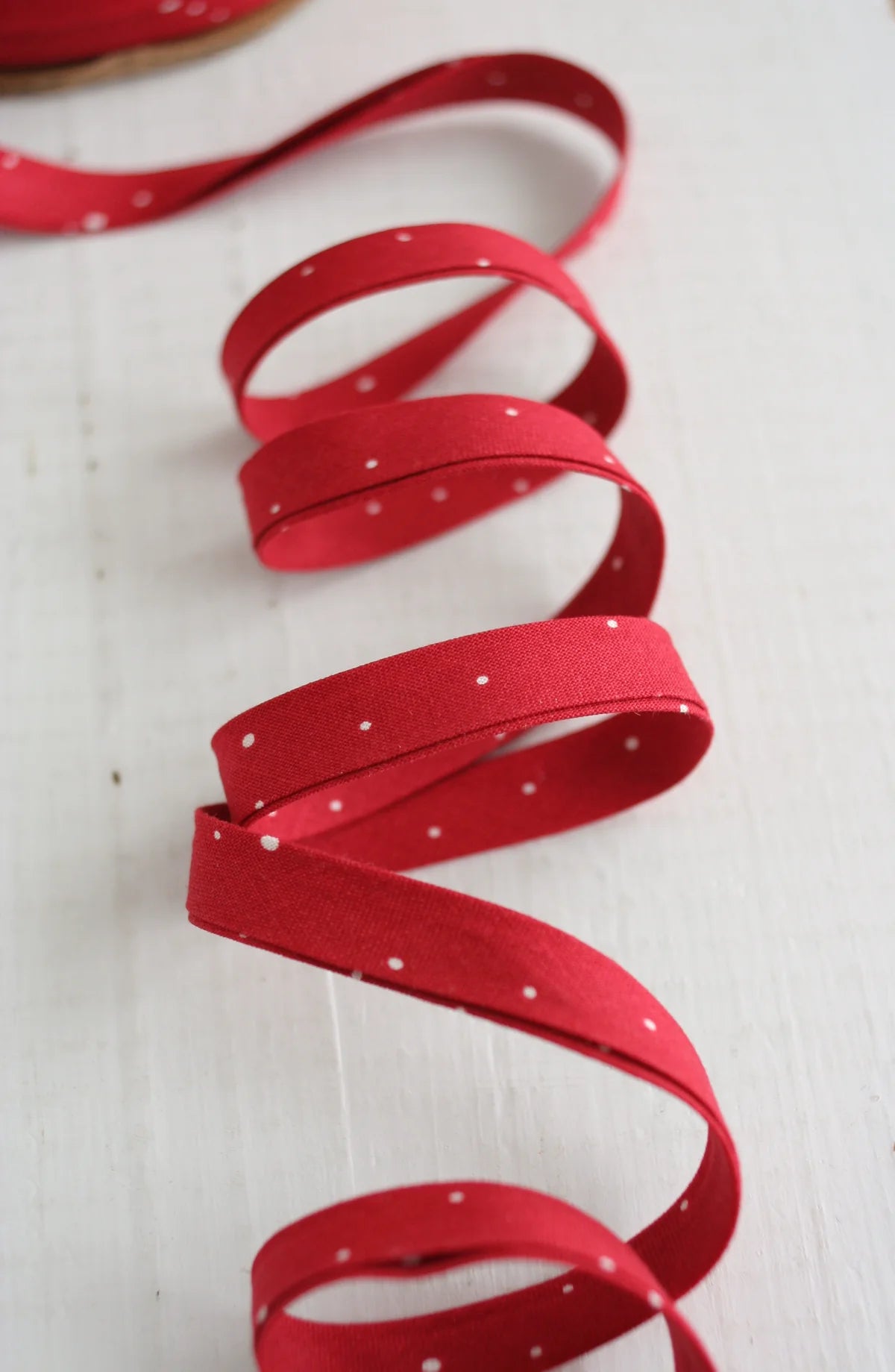 1/2" Double Fold Bias Binding // Red Dot // Bessie Pearl