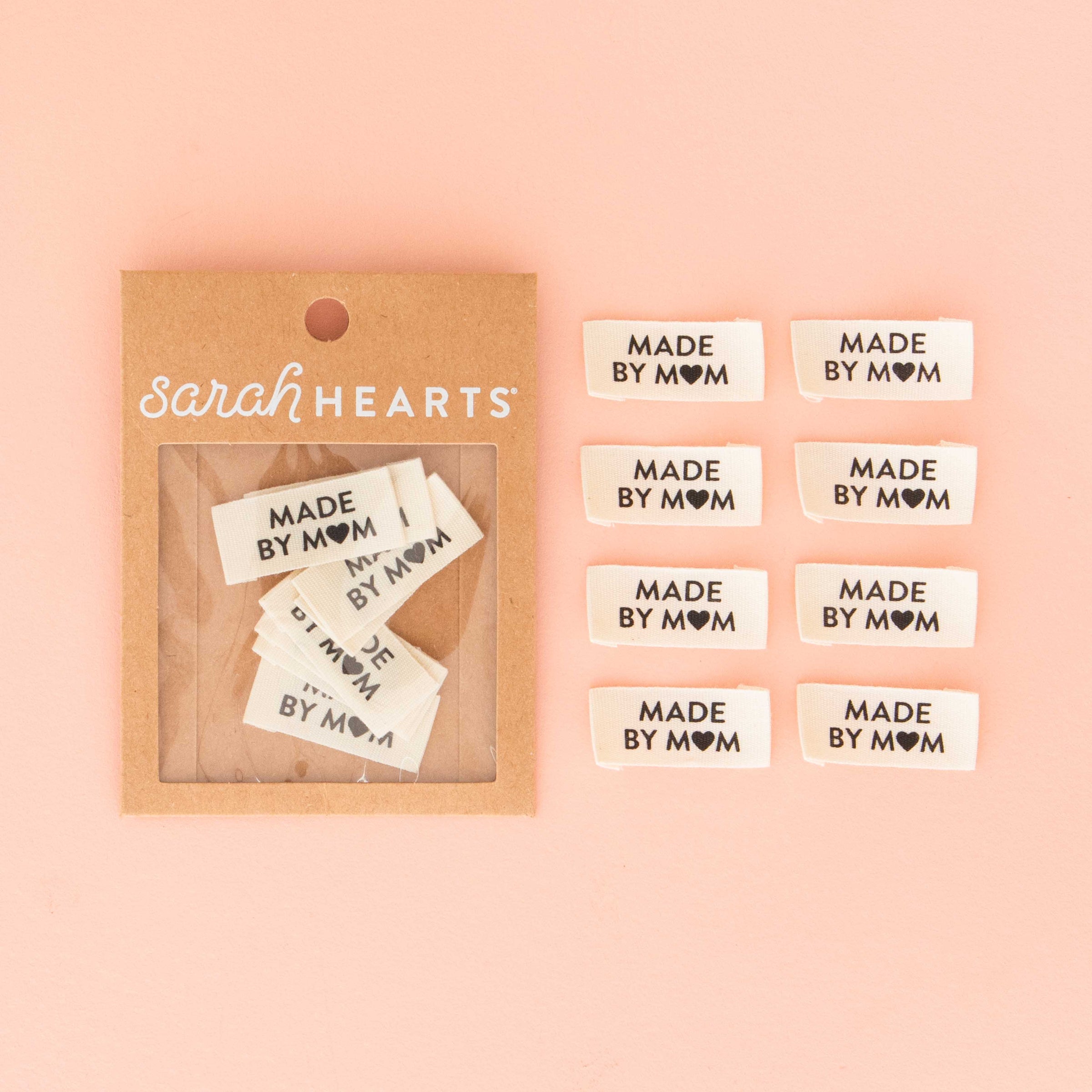 Made By Mom Organic Cotton Sewing and Quilting Labels by Sarah Hearts
