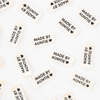 Made By Auntie Organic Cotton Sewing and Quilting Labels by Sarah Hearts