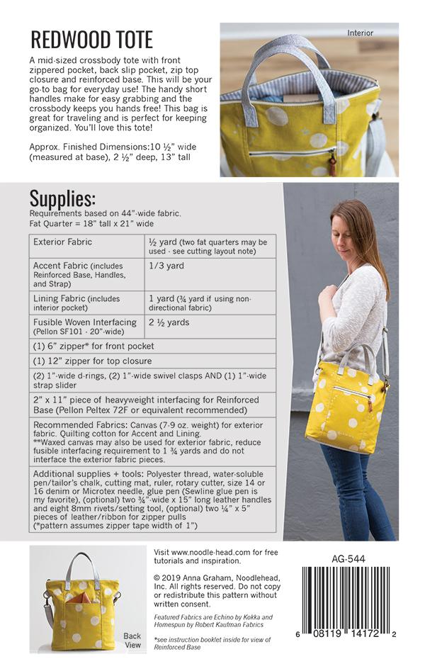 Redwood Tote Pattern // Noodlehead