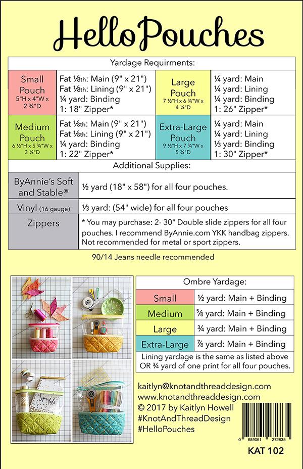 Hello Pouches Pattern // Knot & Thread