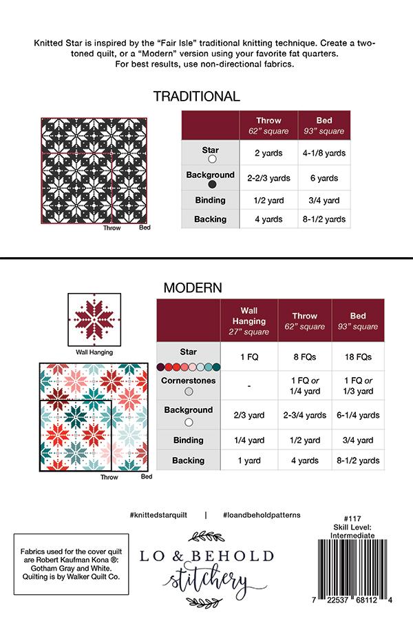 Knitted Star Quilt Pattern // Lo & Behold Stitchery