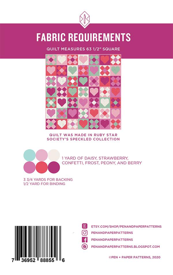 Be Mine Quilt Pattern // Pen + Paper Patterns